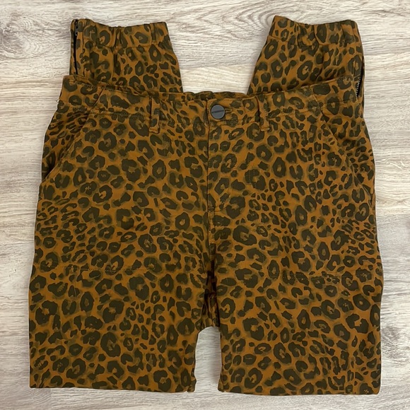 Sanctuary Pants - Sanctuary x Anthropologie Brown & Black Animal Print Stretchy Knit Pants Size XS